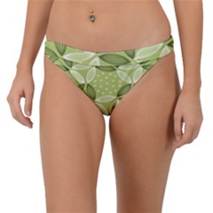 Pattern Green Band Bikini Bottom by designsbymallika