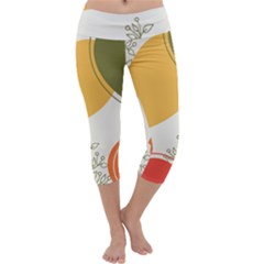Multi Color Pattern Capri Yoga Leggings