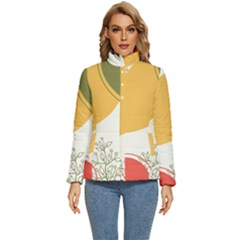 Multi Color Pattern Women s Puffer Bubble Jacket Coat by designsbymallika