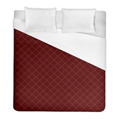 Diagonal Dark Red Small Plaids Geometric  Duvet Cover (full/ Double Size) by ConteMonfrey