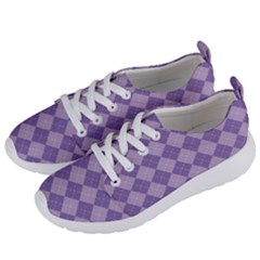 Diagonal Comfort Purple Plaids Women s Lightweight Sports Shoes by ConteMonfrey
