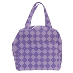 Diagonal Comfort Purple Plaids Boxy Hand Bag by ConteMonfrey