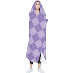 Diagonal Comfort Purple Plaids Wearable Blanket by ConteMonfrey
