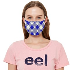 Blue Diagonal Plaids  Cloth Face Mask (adult) by ConteMonfrey