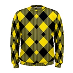 Yellow Diagonal Plaids Men s Sweatshirt by ConteMonfrey