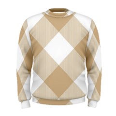 Clean Brown White Plaids Men s Sweatshirt by ConteMonfrey