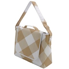 Clean Brown White Plaids Box Up Messenger Bag by ConteMonfrey