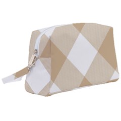 Clean Brown White Plaids Wristlet Pouch Bag (large) by ConteMonfrey