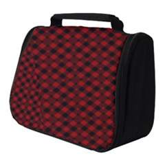 Diagonal Red Plaids Full Print Travel Pouch (small) by ConteMonfrey