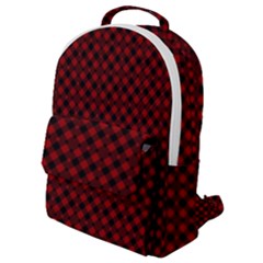 Diagonal Red Plaids Flap Pocket Backpack (small) by ConteMonfrey
