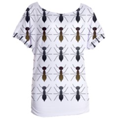 Ants Insect Pattern Cartoon Ant Animal Women s Oversized Tee by Ravend