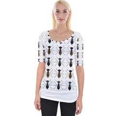 Ants Insect Pattern Cartoon Ant Animal Wide Neckline Tee