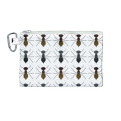 Ants Insect Pattern Cartoon Ant Animal Canvas Cosmetic Bag (medium)