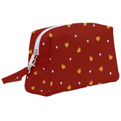 Red Yellow Love Heart Valentine Wristlet Pouch Bag (large) by Ravend