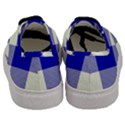 Blue and white diagonal plaids Men s Classic Low Top Sneakers View4