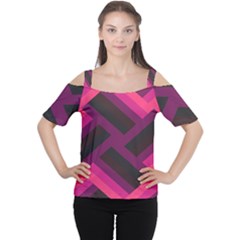 Background Pattern Texture Design Cutout Shoulder Tee