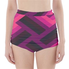 Background Pattern Texture Design High-waisted Bikini Bottoms
