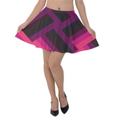 Background Pattern Texture Design Velvet Skater Skirt