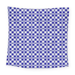 Blue Small Diagonal Plaids   Square Tapestry (large) by ConteMonfrey
