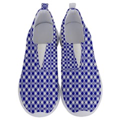 Blue Small Diagonal Plaids   No Lace Lightweight Shoes by ConteMonfrey