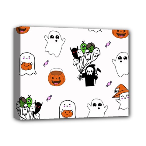 Halloween Jack O Lantern Vector Deluxe Canvas 14  X 11  (stretched) by Ravend