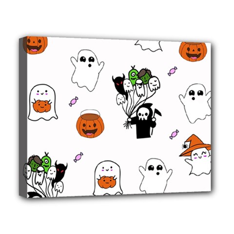 Halloween Jack O Lantern Vector Deluxe Canvas 20  X 16  (stretched)