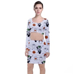 Halloween Jack O Lantern Vector Top And Skirt Sets