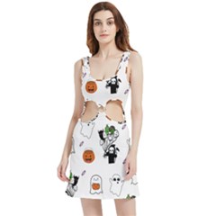 Halloween Jack O Lantern Vector Velvet Cutout Dress