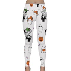 Halloween Jack O Lantern Vector Lightweight Velour Classic Yoga Leggings by Ravend