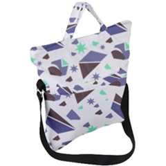Seamless Pattern Geometric Texture Fold Over Handle Tote Bag