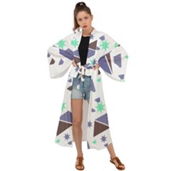 Seamless Pattern Geometric Texture Maxi Kimono