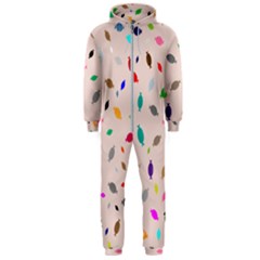 Bottle Pattern Water Flat Hooded Jumpsuit (men)