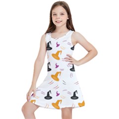 Witch Hat Witch Magic Halloween Kids  Lightweight Sleeveless Dress