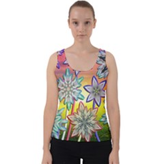 Flower Nature Garden Bloom Flora Velvet Tank Top