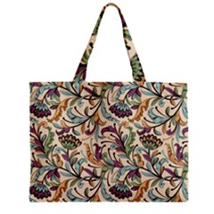 Wallpaper Floral Pattern Zipper Mini Tote Bag