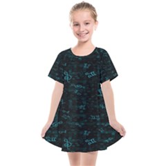 Music Pattern Music Note Doodle Kids  Smock Dress by Ravend