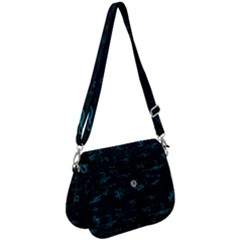 Music Pattern Music Note Doodle Saddle Handbag by Ravend