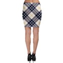 Black, yellow and white diagonal plaids Bodycon Skirt View2