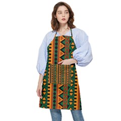 African Pattern Texture Pocket Apron by Ravend