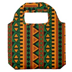 African Pattern Texture Premium Foldable Grocery Recycle Bag