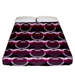 Background Geometric Pattern Orb Pattern Fitted Sheet (queen Size) by Ravend