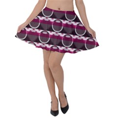 Background Geometric Pattern Orb Pattern Velvet Skater Skirt