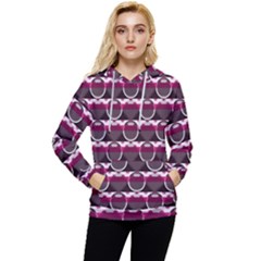 Background Geometric Pattern Orb Pattern Women s Lightweight Drawstring Hoodie