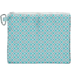 Diagonal Turquoise Plaids Canvas Cosmetic Bag (xxxl) by ConteMonfrey