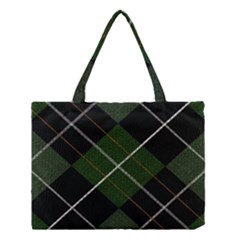 Modern Green Plaid Medium Tote Bag by ConteMonfrey