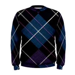 Modern Blue Plaid Men s Sweatshirt by ConteMonfrey