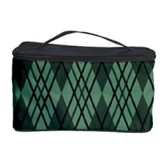 Dark Green Multi Colors Plaid  Cosmetic Storage by ConteMonfrey