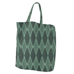 Dark Green Multi Colors Plaid  Giant Grocery Tote by ConteMonfrey