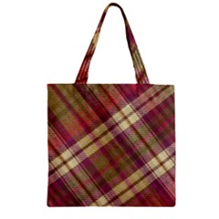 Beetle Juice Plaids  Zipper Grocery Tote Bag by ConteMonfrey