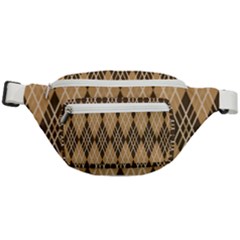 Coffee Diagonal Plaids Fanny Pack